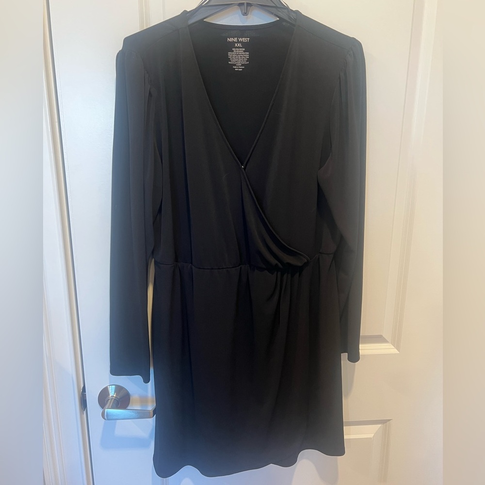 Nine West long sleeve black dress